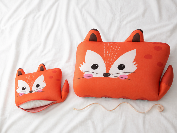 RYVA small and large pillow sizes side by side with tape measure